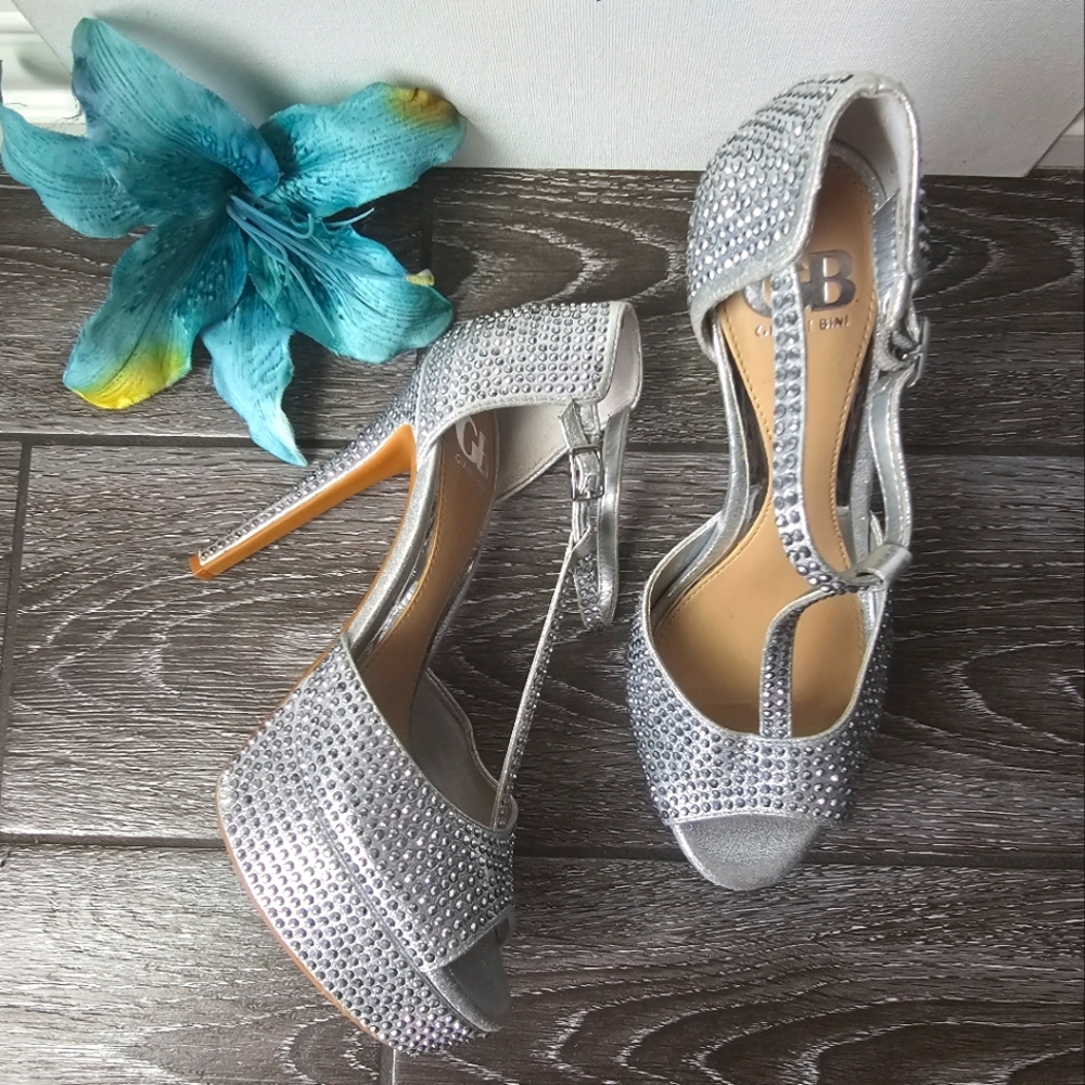 GIANNI BINI GB Bright-Night Metallic peep toe high heel Sandals